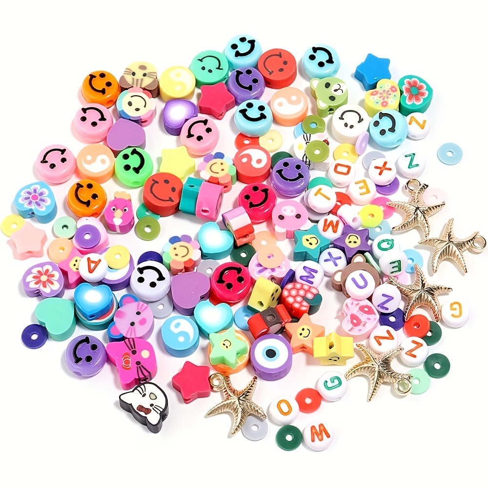 Polymer Clay Beads Loose Spacer Beads DIY Accessories Set Box